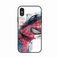 Red Blue Web Hero Glass Phone Cover for iPhone XS