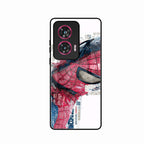 Red Blue Web Hero Glass Phone Cover for Motorola G96 5G