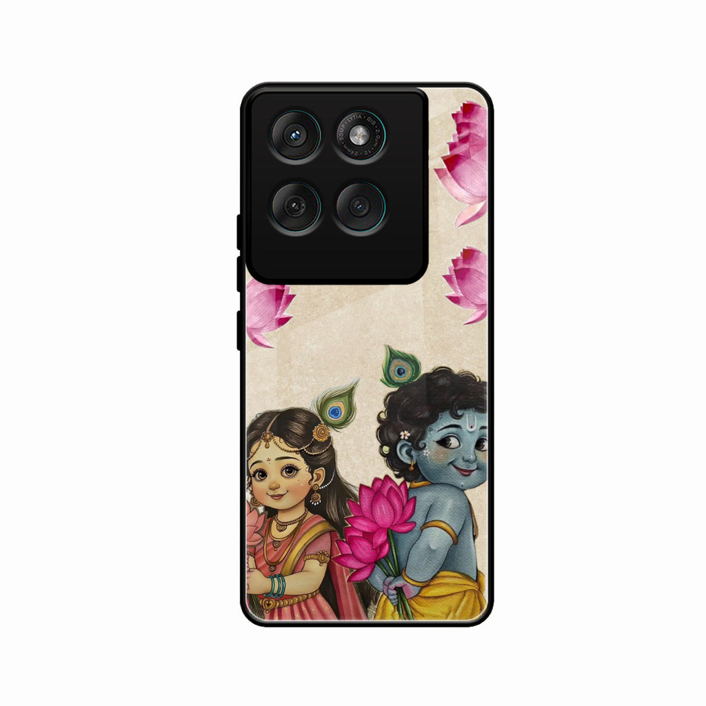 Krishna Eternal Lotus Glass Case for Motorola Edge 60 Stylus 5G