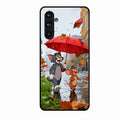 Rainy Day Cartoon Glass Phone Case for Samsung Galaxy F54 5G
