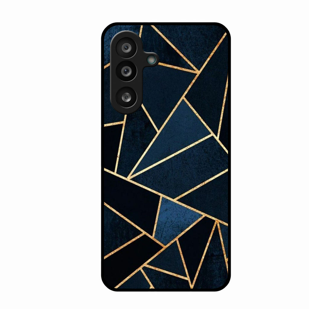 Midnight Gold Geometric Premium Glass Phone Case for Samsung Galaxy M56 5G
