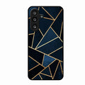 Midnight Gold Geometric Premium Glass Phone Case for Samsung Galaxy M56 5G