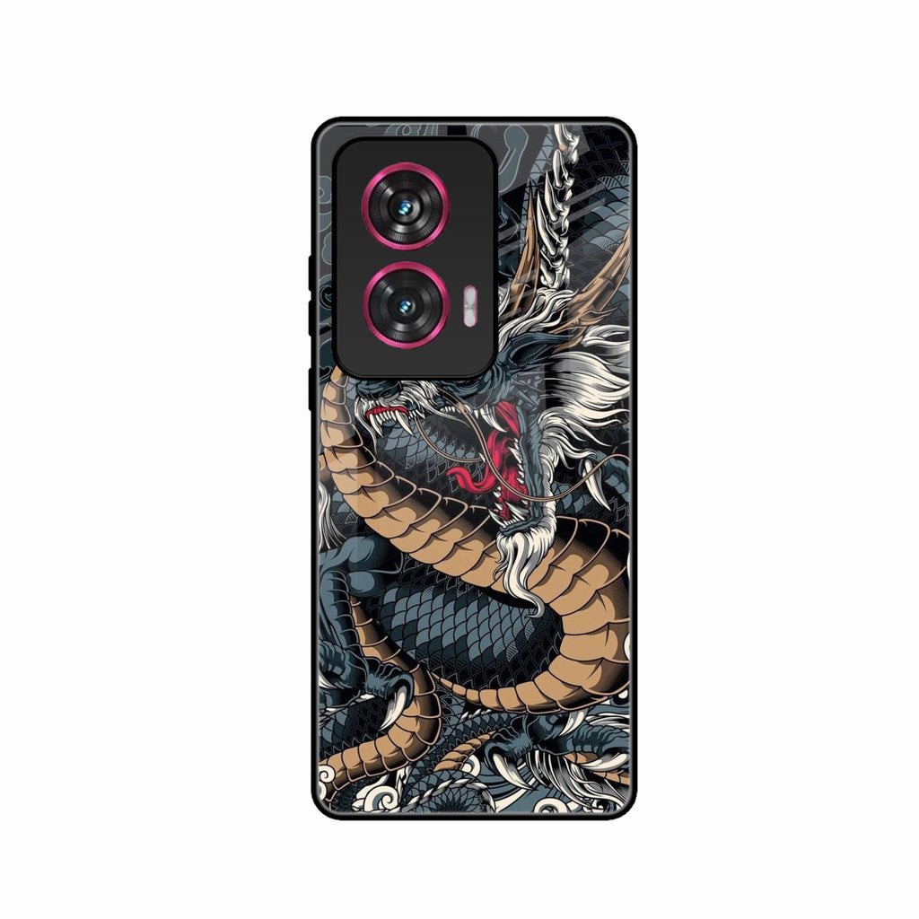 Midnight Dragon Glass Phone Case for Motorola Edge 50 Fusion 5G