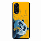Cute Panda Sketch Premium Glass Phone Case for Oppo F23 5G