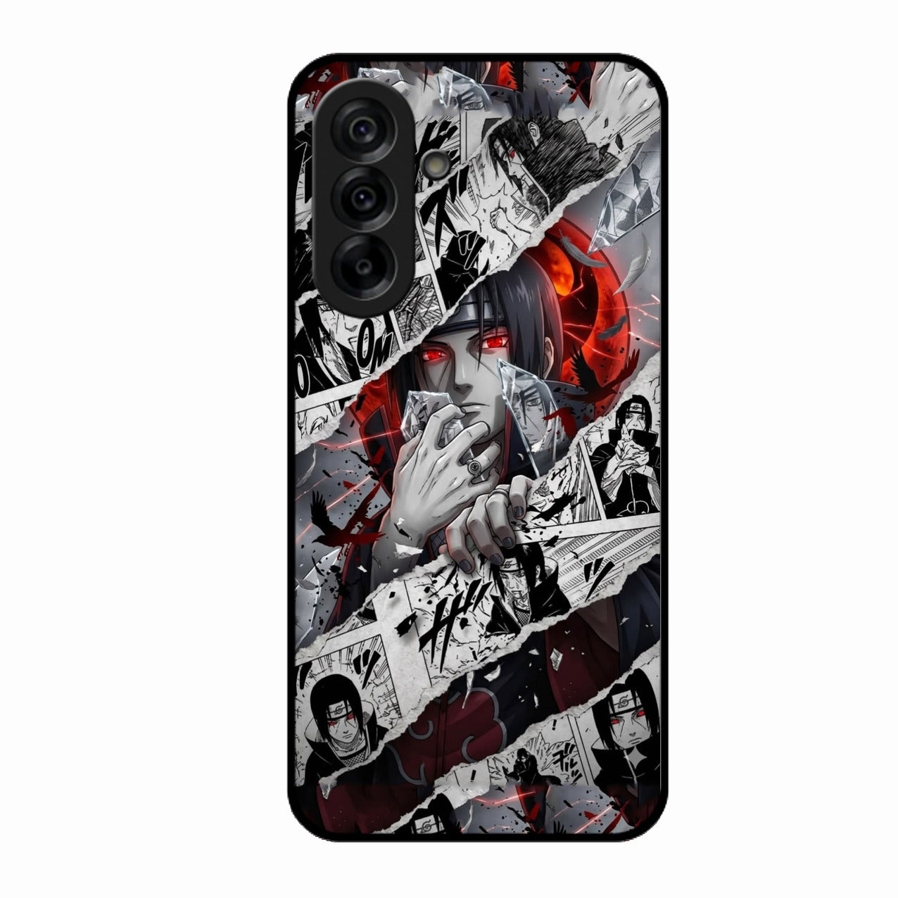 Itachi Uchiha Manga Collage Glass Phone Case for Samsung Galaxy A36 5G
