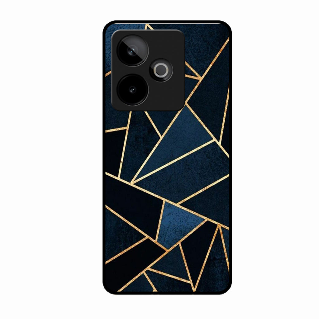 Midnight Gold Geometric Premium Glass Phone Case for Realme Gt 7 5G