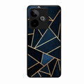 Midnight Gold Geometric Premium Glass Phone Case for Realme Gt 7 5G