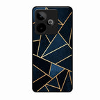 Midnight Gold Geometric Premium Glass Phone Case for Realme Gt 7 5G