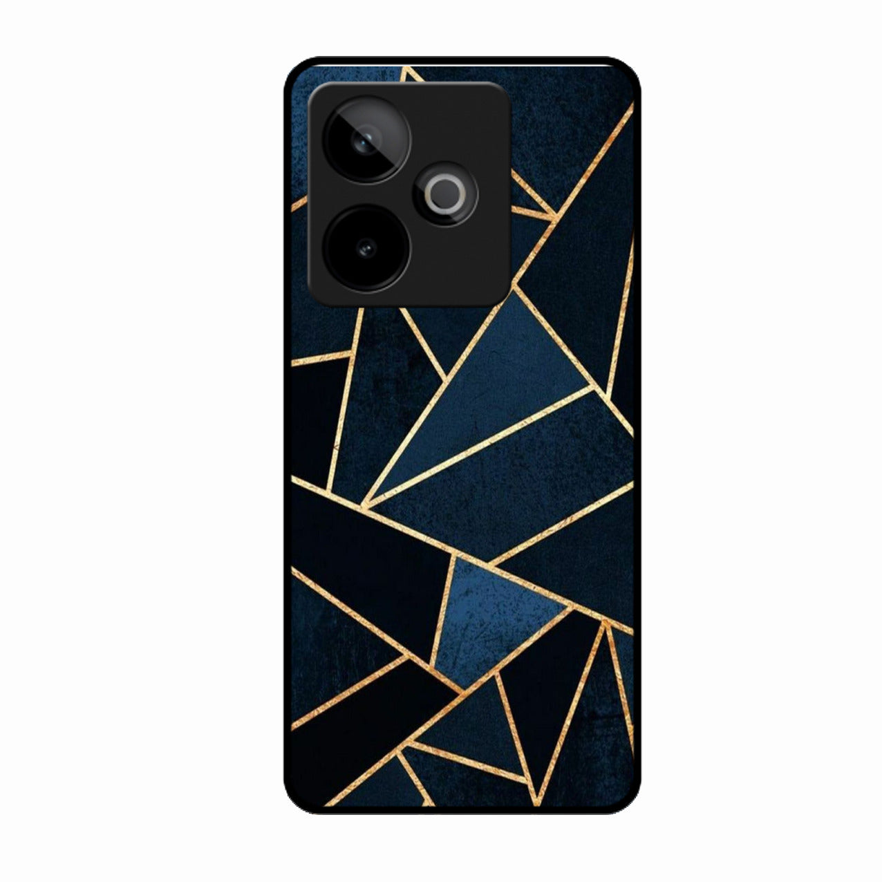 Midnight Gold Geometric Premium Glass Phone Case for Realme Gt 7 5G