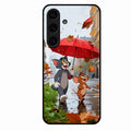Rainy Day Cartoon Glass Phone Case for Samsung Galaxy S25 Plus 5G