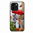 Rainy Day Cartoon Glass Phone Case for Oppo Reno 15 Pro Mini 5G