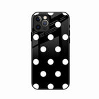 Classic Polka Dot Glass Phone Case for iPhone 15 Pro