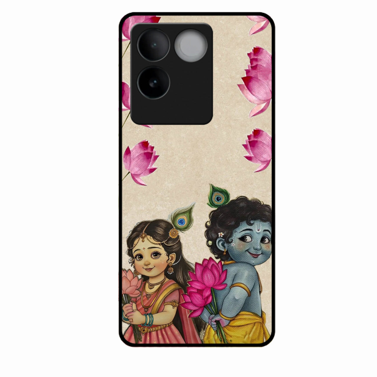 Krishna Eternal Lotus Glass Case for Vivo T2 Pro 5G