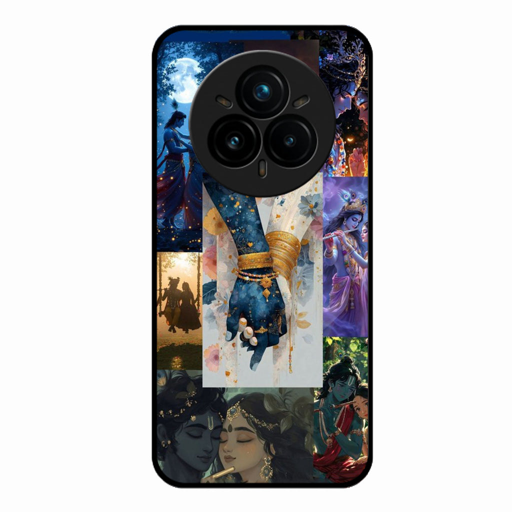 Eternal Radha Krishna Love Glass Phone Case for Realme 14 Pro Plus 5G