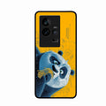 Cute Panda Sketch Premium Glass Phone Case for iQOO 11 5G