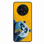 Cute Panda Sketch Premium Glass Phone Case for Realme 12X 5G