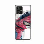 Red Blue Web Hero Glass Phone Cover for Motorola G54 5G