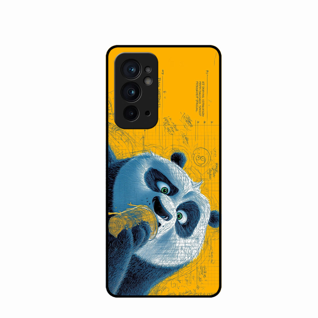 Cute Panda Sketch Premium Glass Phone Case for Oneplus 9Rt 5G