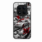 Japanese Wave Drift Racing Premium Glass Phone Case for Redmi Note 15 Pro 5G