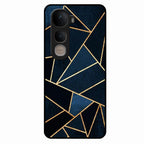 Midnight Gold Geometric Premium Glass Phone Case for Vivo Y400 5G