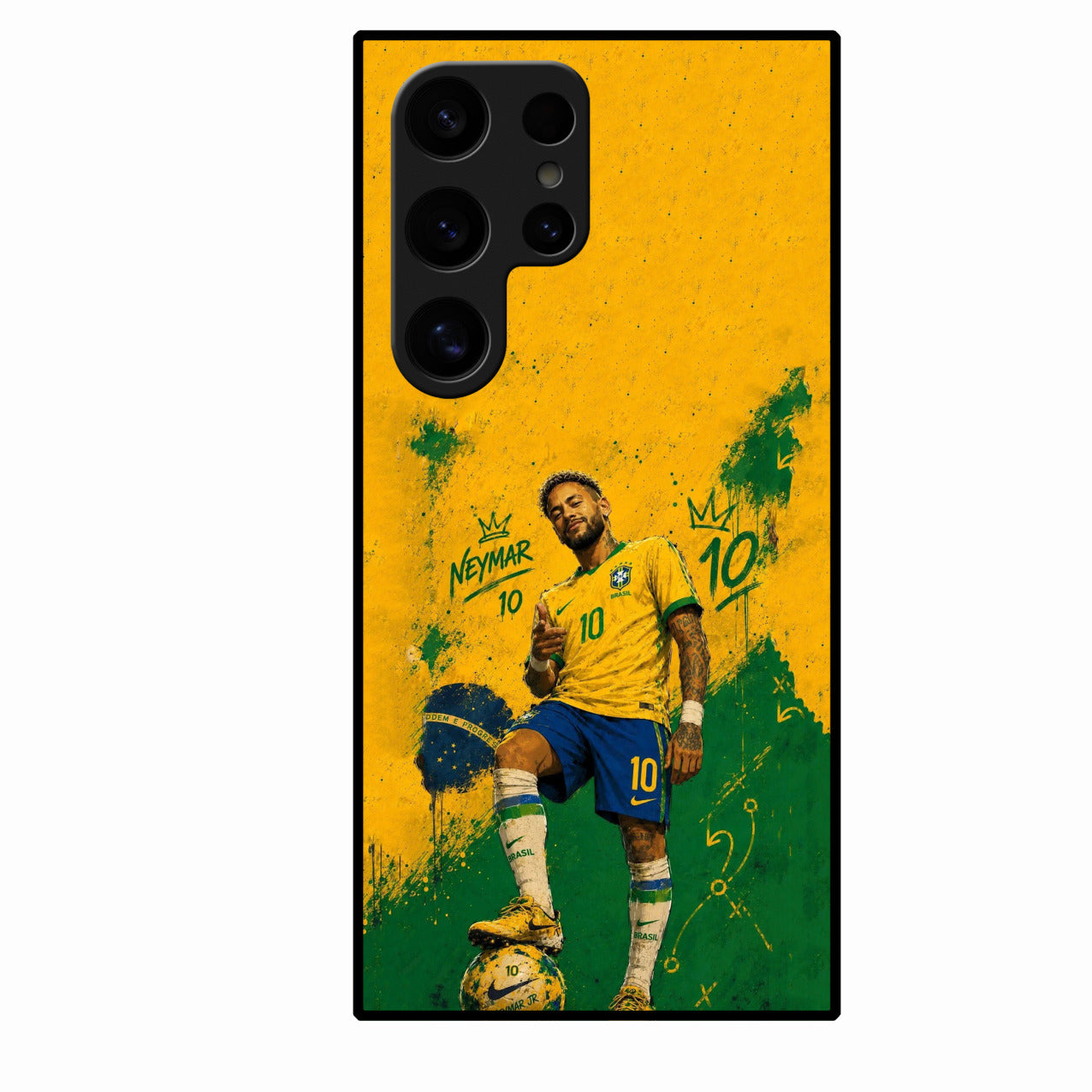 Golden Striker Glass Phone Case for Samsung Galaxy S24 Ultra 5G