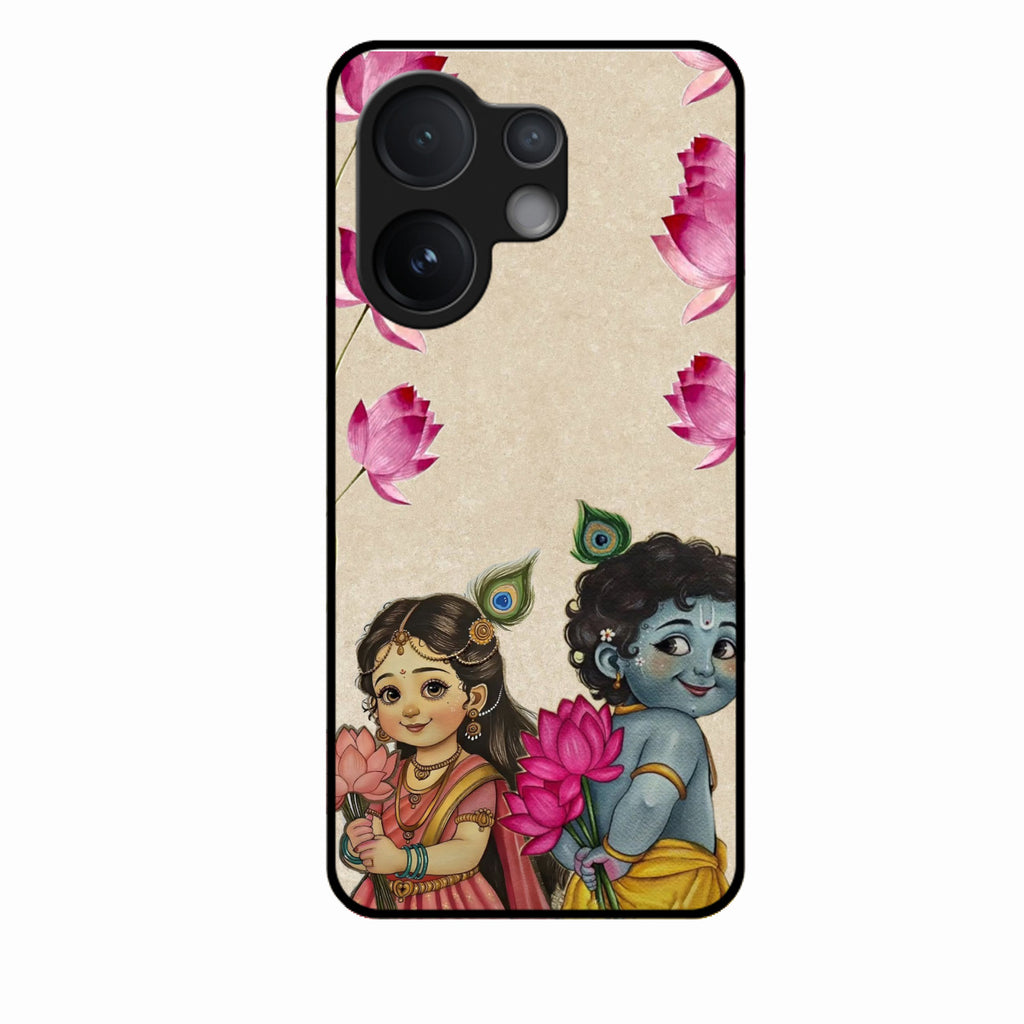 Krishna Eternal Lotus Glass Case for Vivo T4 Pro 5G