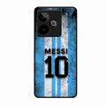 Blue Stripes Number 10 Football Glass Phone Case for Realme Gt 7 5G