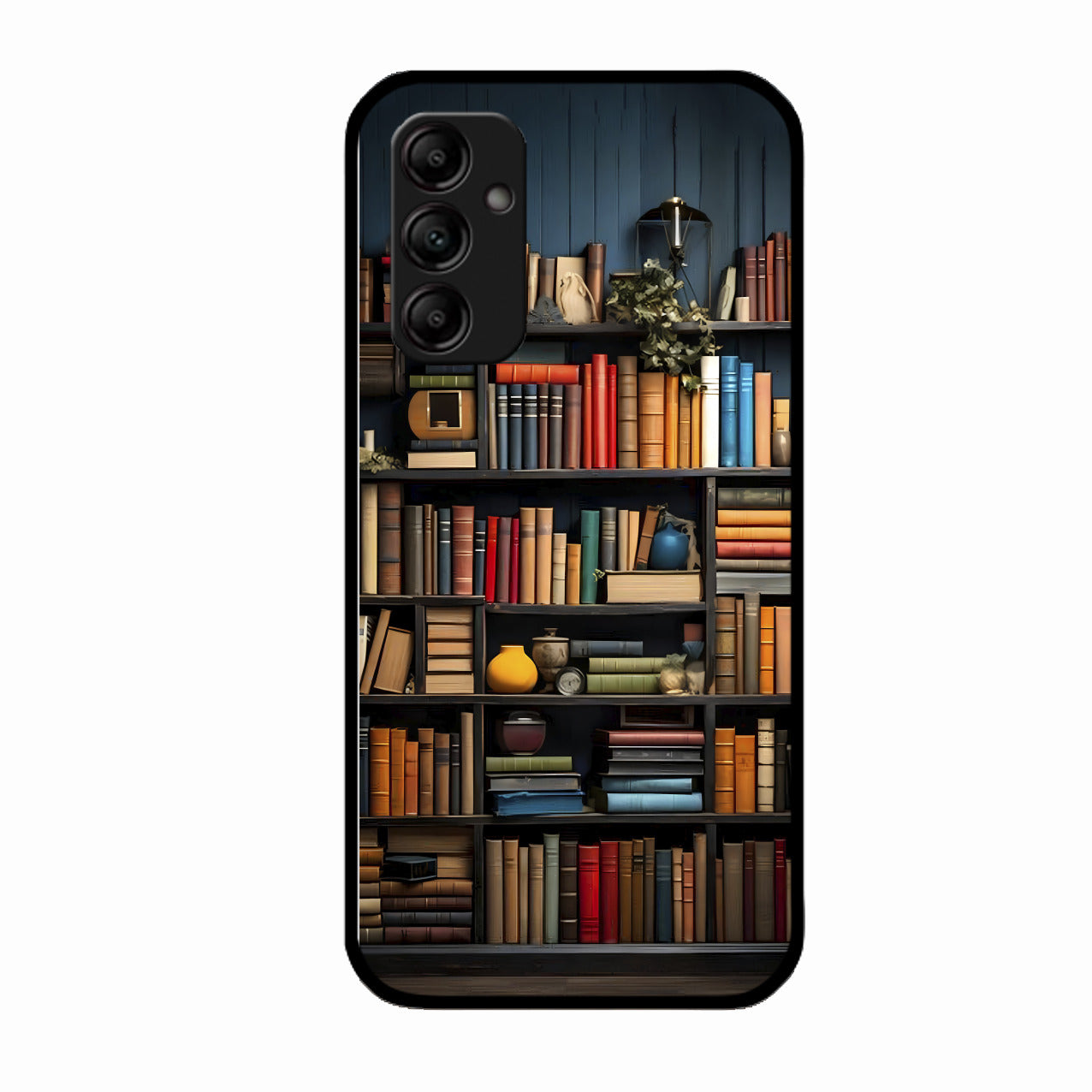 Colorful Bookshelf Art Glass Case Cover for Samsung Galaxy A14 5G