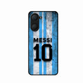 Blue Stripes Number 10 Football Glass Phone Case for iQOO Z9 Lite 5G