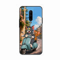 Cartoon Scooter Adventure Premium Glass Phone Case for Oneplus 7 Pro