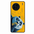Cute Panda Sketch Premium Glass Phone Case for Vivo X90 5G