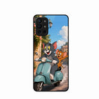 Cartoon Scooter Adventure Premium Glass Phone Case for Oneplus 9R 5G