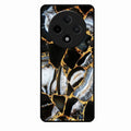 Black Gold Marble Glass Phone Case for Oppo F27 Pro Plus 5G