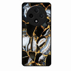 Black Gold Marble Glass Phone Case for Oppo F27 Pro Plus 5G
