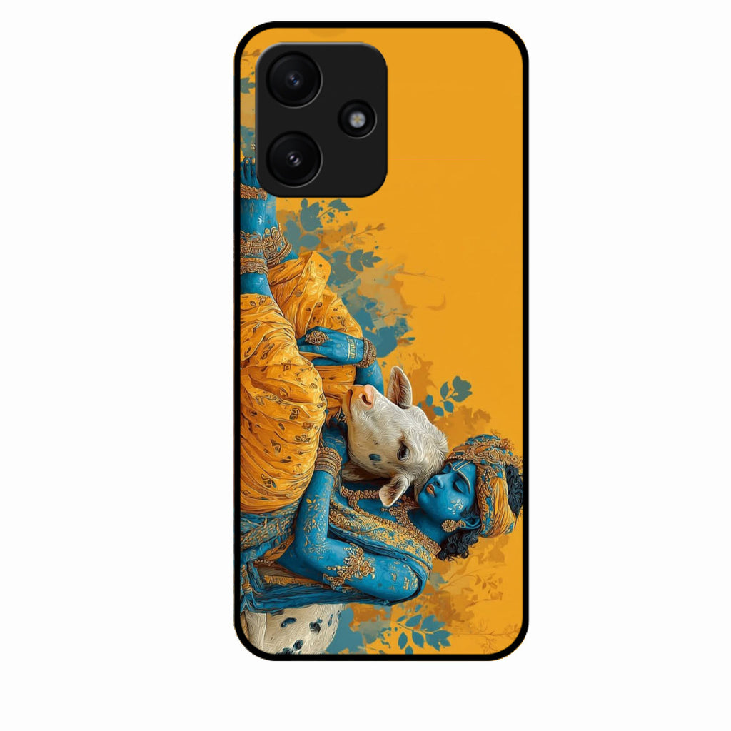 Divine Krishna Gopal Premium Glass Phone Case for Redmi 12 5G