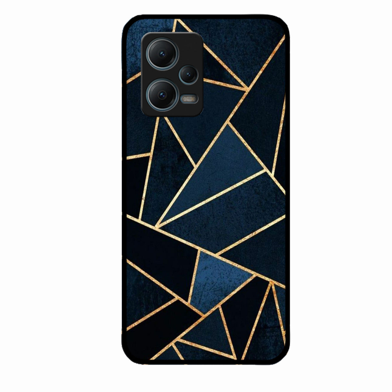 Midnight Gold Geometric Premium Glass Phone Case for Redmi Note 12 5G