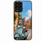 Cartoon Scooter Adventure Premium Glass Phone Case for Samsung Galaxy M33 5G