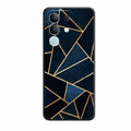 Midnight Gold Geometric Premium Glass Phone Case for Vivo Y31 Pro 5G