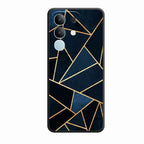 Midnight Gold Geometric Premium Glass Phone Case for Vivo Y31 Pro 5G