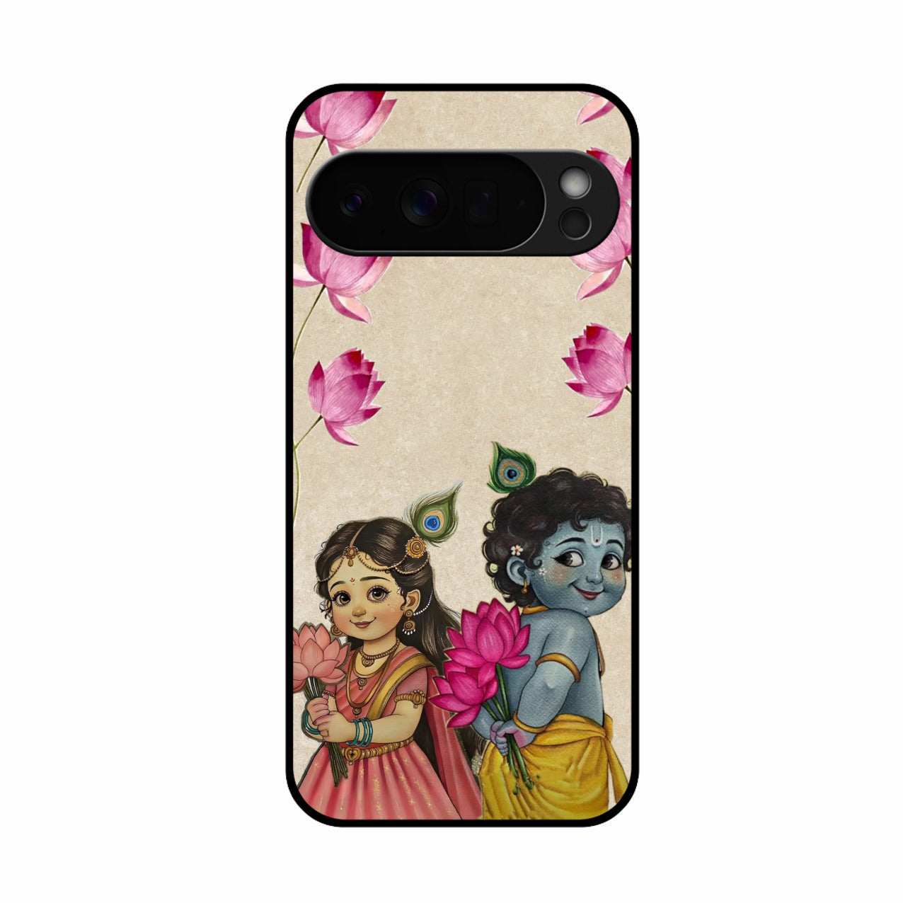 Krishna Eternal Lotus Glass Case for Google Pixel 10 Pro XL
