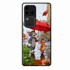 Rainy Day Cartoon Glass Phone Case for Vivo V30 Pro 5G