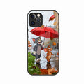 Rainy Day Cartoon Glass Phone Case for iPhone 11 Pro