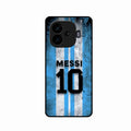 Blue Stripes Number 10 Football Glass Phone Case for iQOO Neo 10R 5G