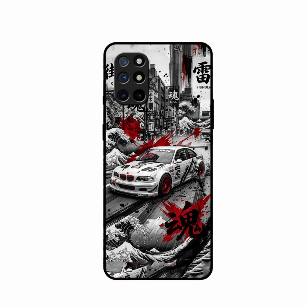 Japanese Wave Drift Racing Premium Glass Phone Case for Oneplus 8T