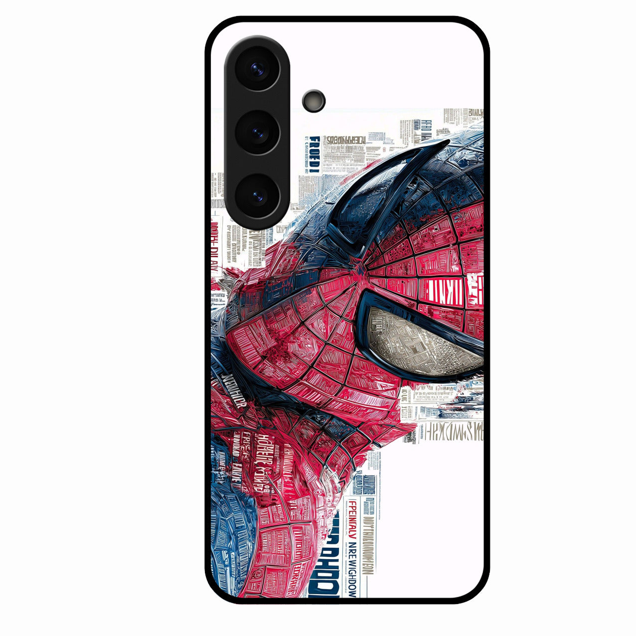 Red Blue Web Hero Glass Phone Cover for Samsung Galaxy S25 5G