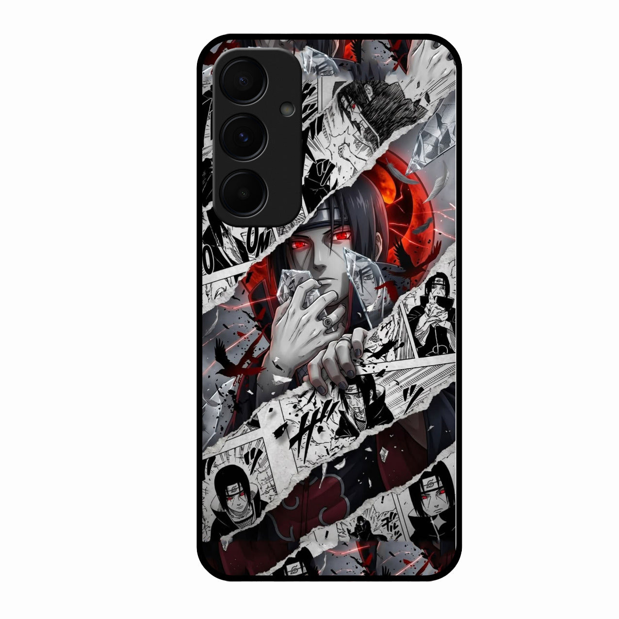 Itachi Uchiha Manga Collage Glass Phone Case for Samsung Galaxy A35 5G