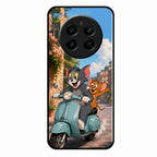 Cartoon Scooter Adventure Premium Glass Phone Case for Realme 12 Plus 5G