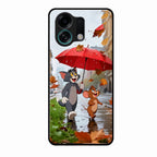 Rainy Day Cartoon Glass Phone Case for Oppo K13 Turbo 5G