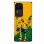 Golden Striker Glass Phone Case for Vivo V30 Pro 5G