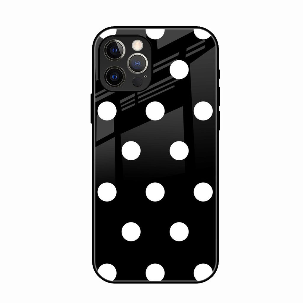Classic Polka Dot Glass Phone Case for iPhone 16 Pro Max